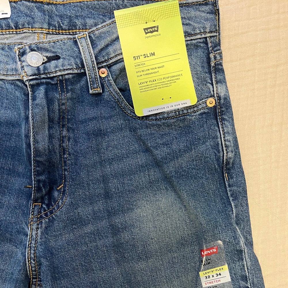 NWT 511 Slim Fit Levi's Flex Denim Jean